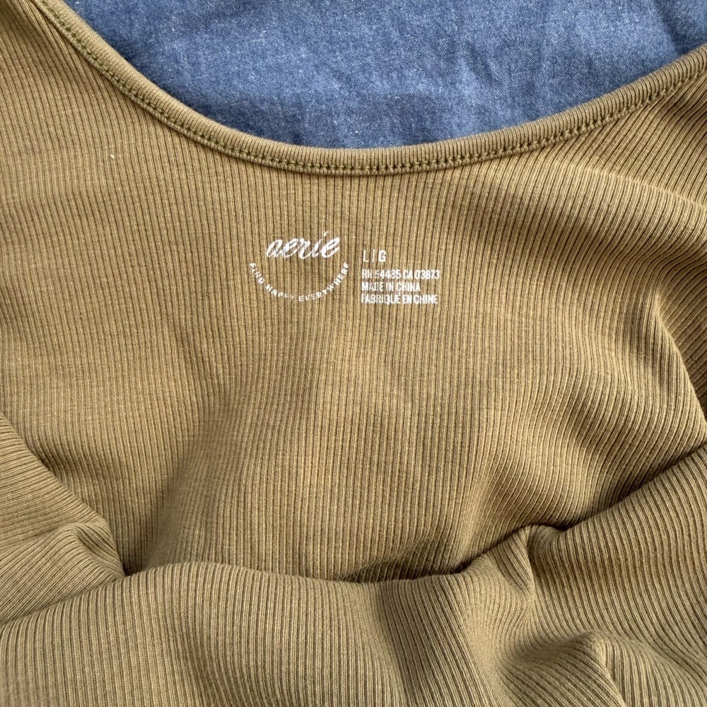 Aerie Women’s Large Olive Bodysuit - Picture 3 of 5